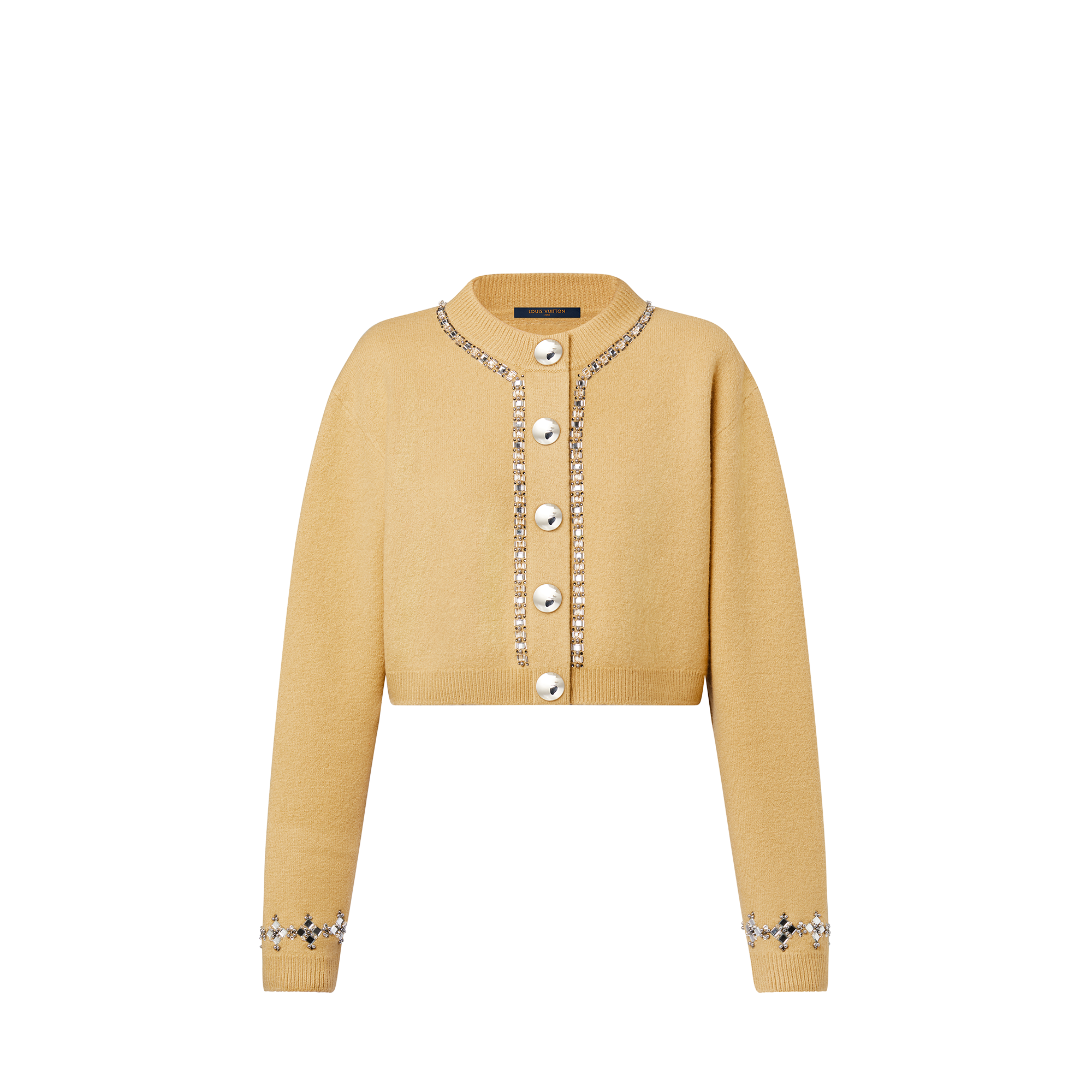 Beaded Trim Compact Knit Cropped Cardigan - Women - Ready-to-Wear | LOUIS  VUITTON ®